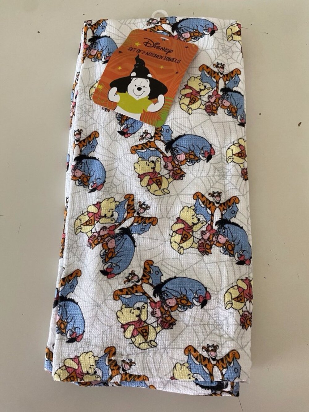 2 Pack Disney Winnie The Pooh & Friends Halloween Kitchen Towels 16 X 26” NEW